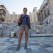 Tall Mandy at the Front of the Acropolis